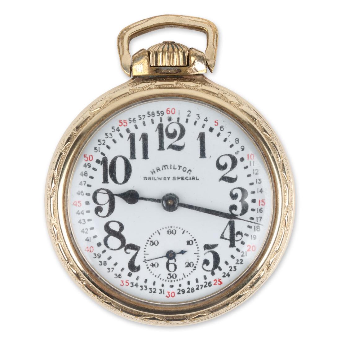 16S 21J Hamilton "992B" Pocket Watch (1 of 7)