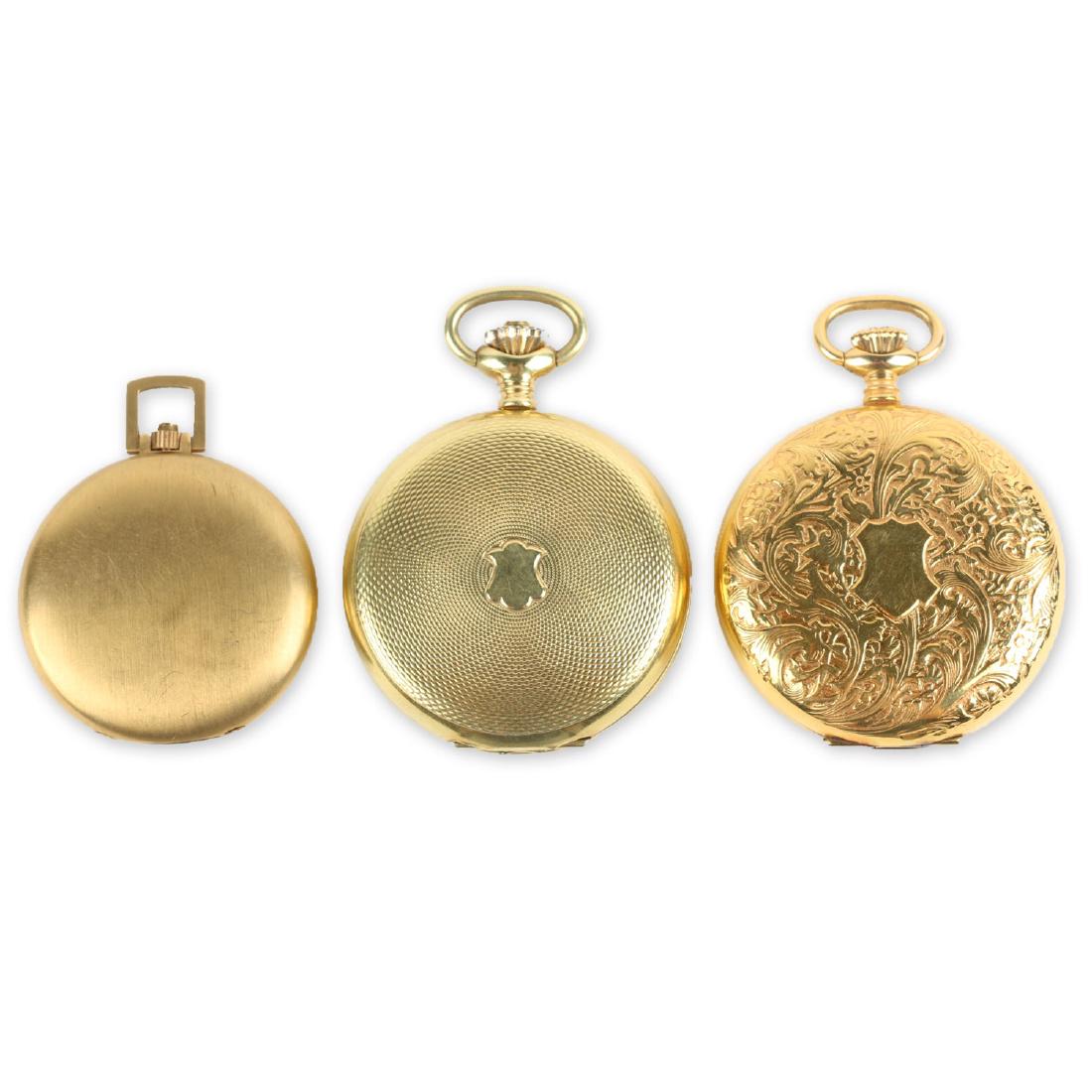 Three (3) Contemporary Hunting Case Pocket Watches (1 of 8)