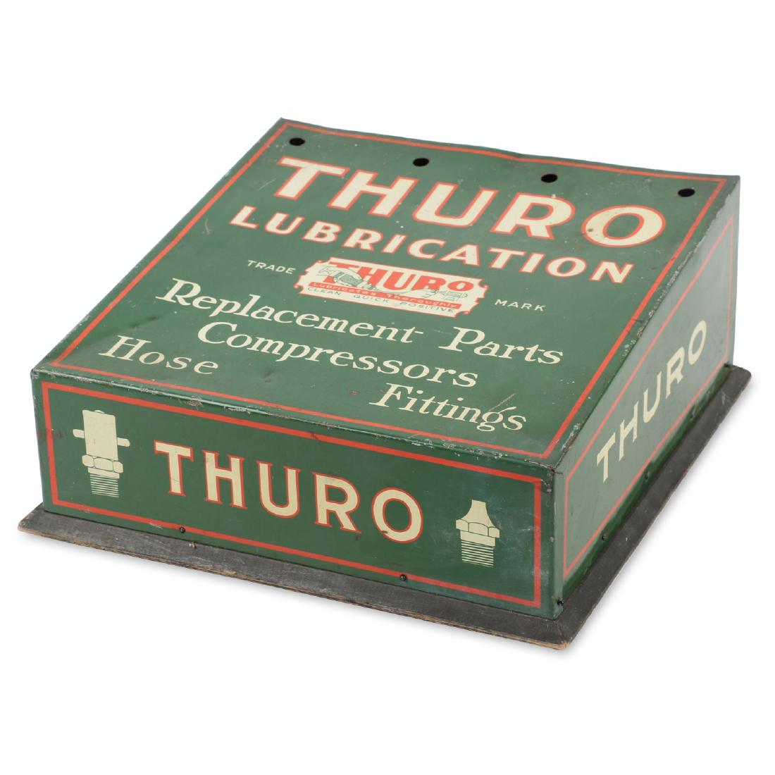 “THURO” Lubrication Tin Advertising Cabinet (1 of 6)