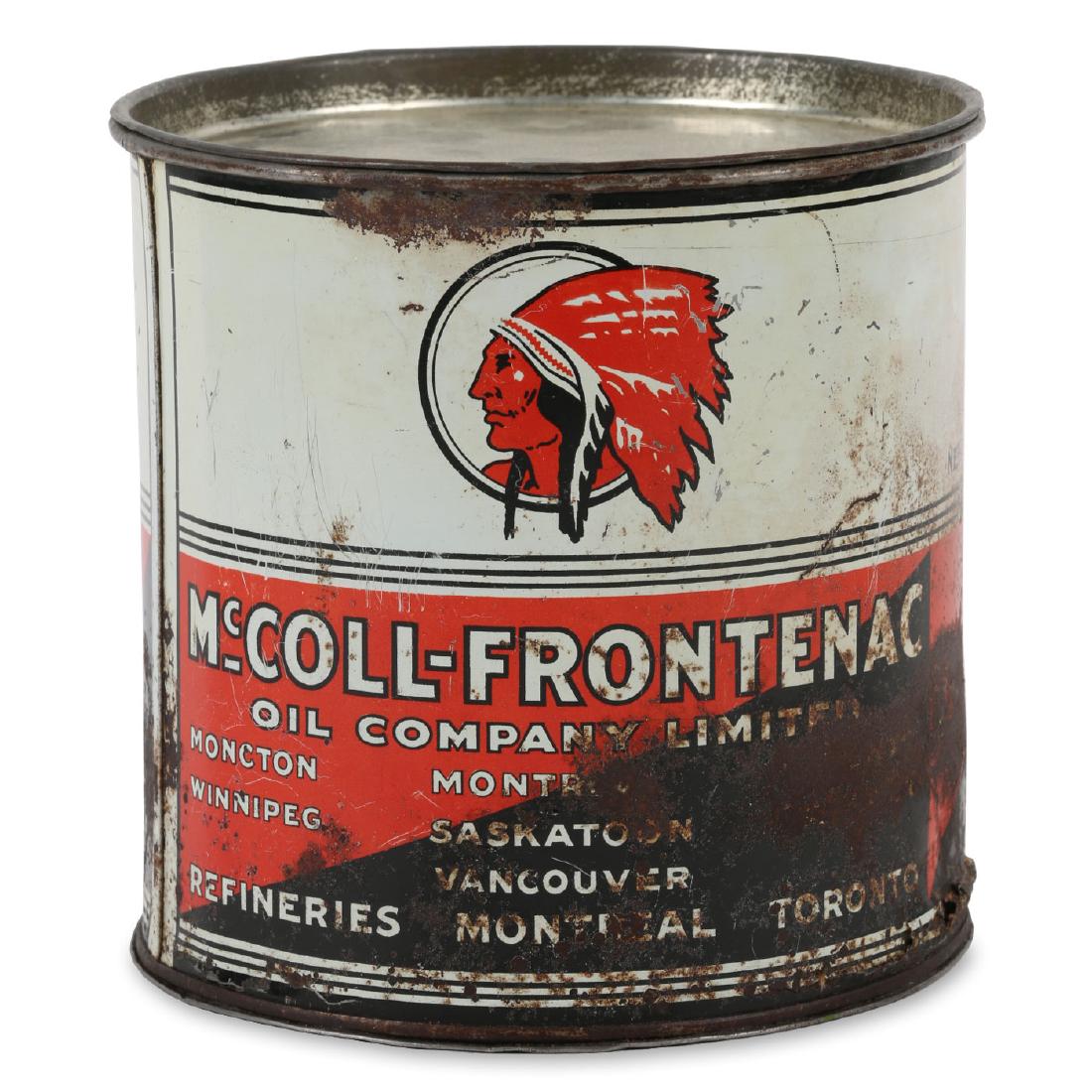 McColl-Frontenac Red Indian 5lb Grease Can (1 of 6)