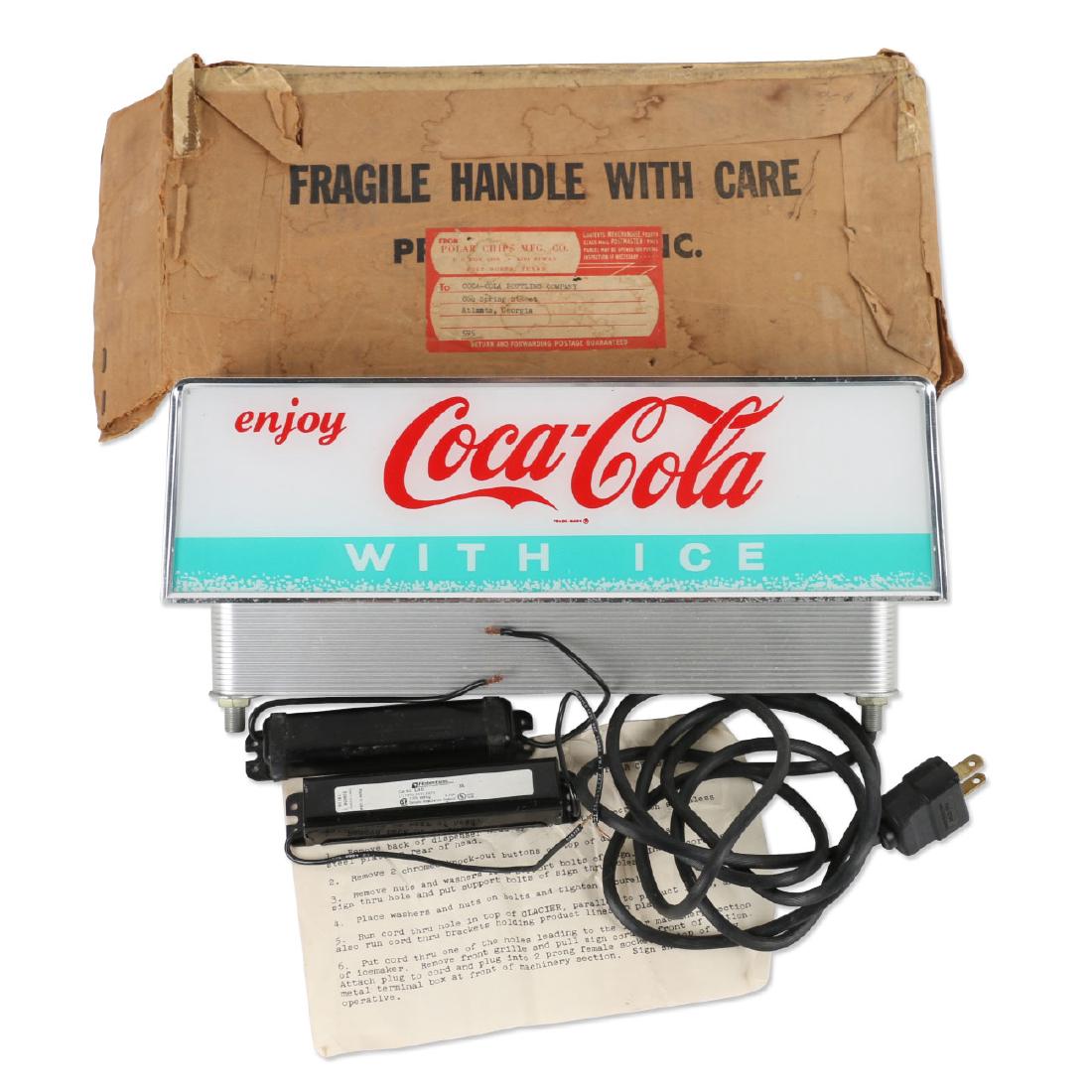 NOS Coca-Cola “Glacier” Ice Machine Sign (1 of 9)