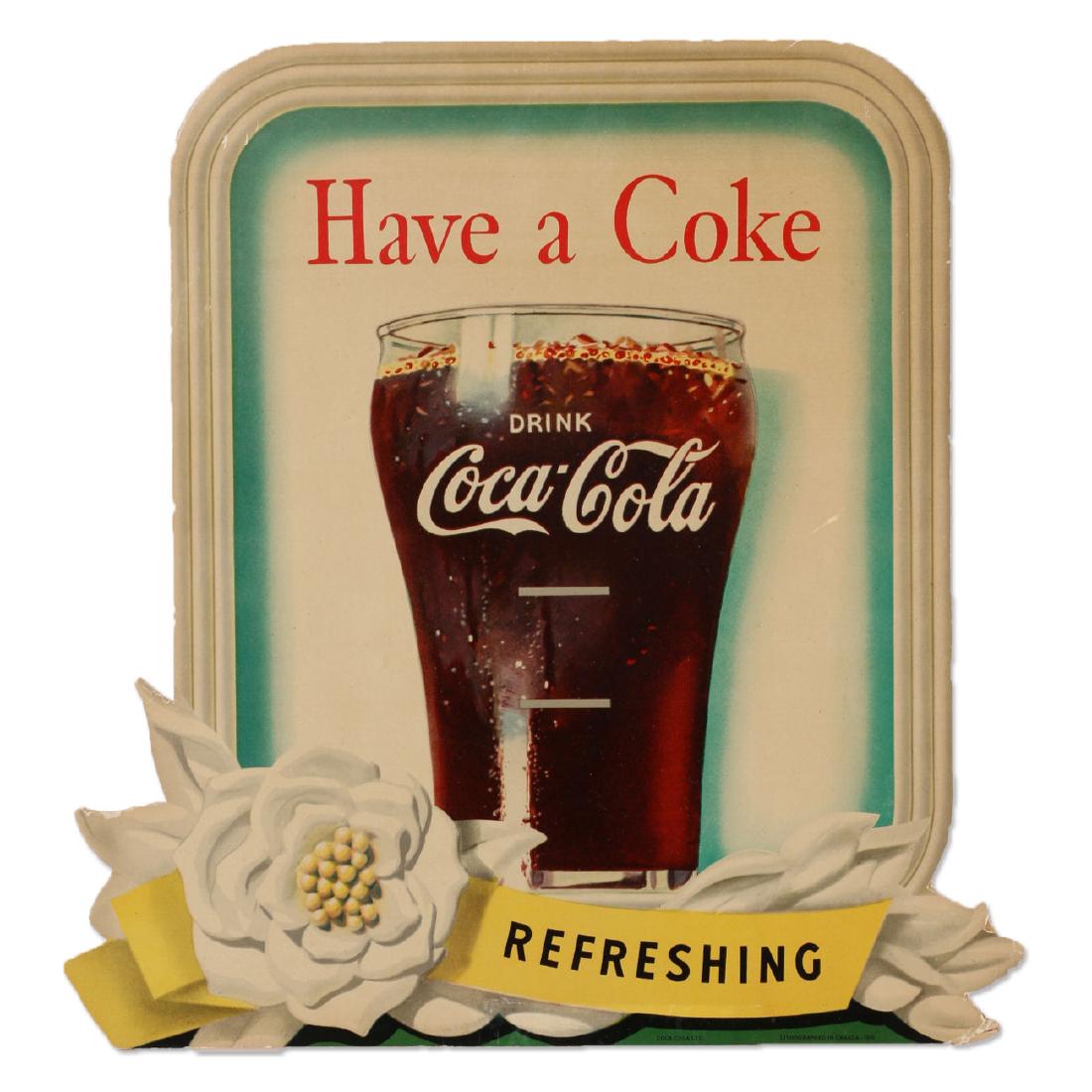 1949 Coca-Cola Diecut Cardboard Display (1 of 3)