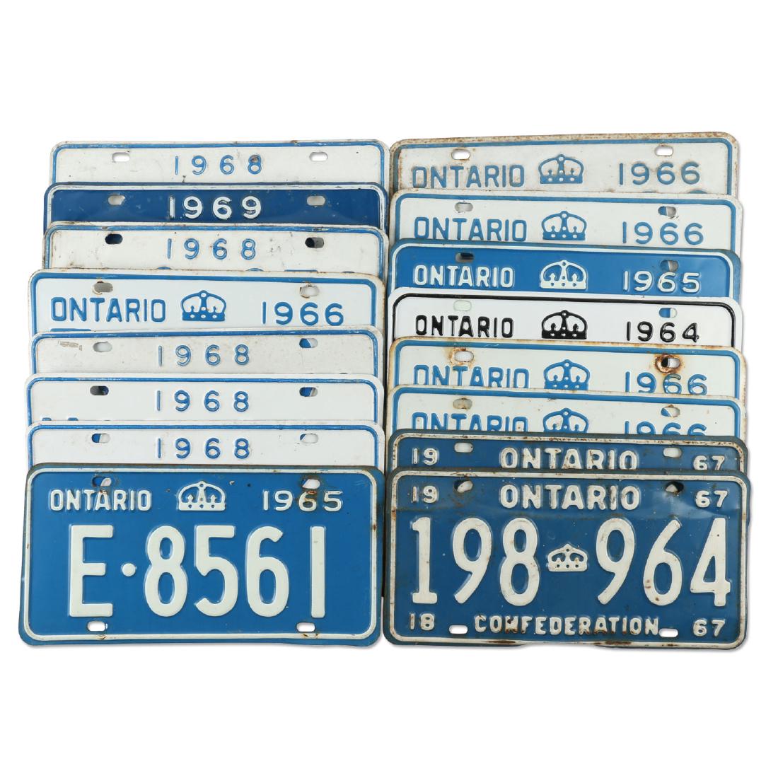 Sixteen (16) 1960s Ontario License Plates (1 of 4)