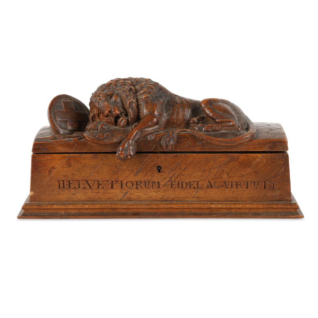 Swiss Theme Carved Sewing Box (1 of 8)