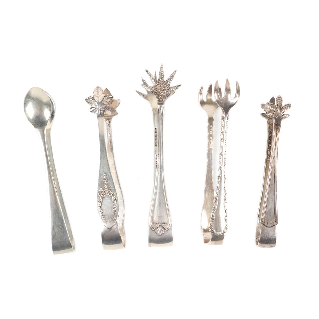 Sterling Silver & Silverplate Sugar Tongs (1 of 11)
