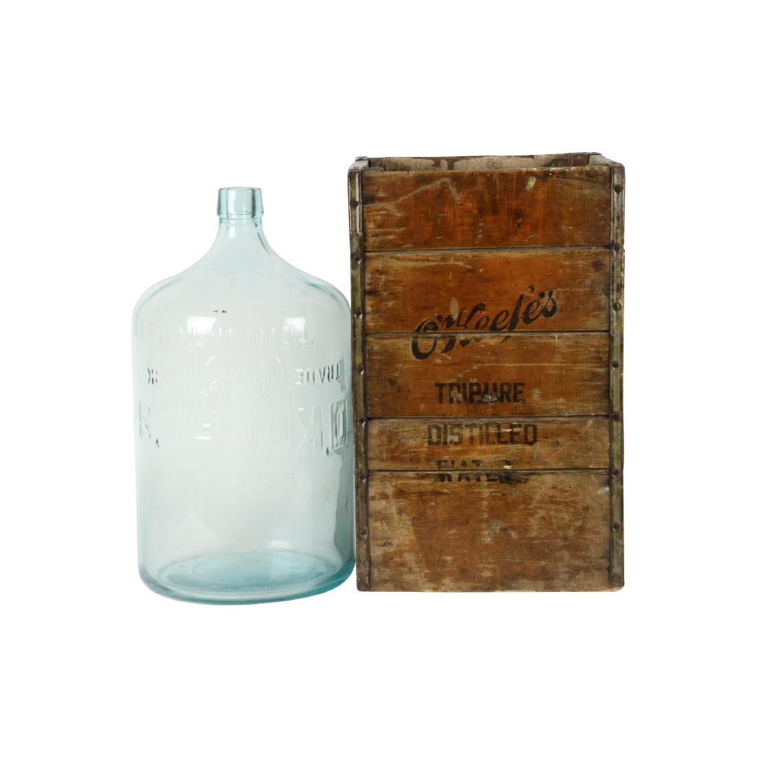 Oâ€™Keefeâ€™s Prohibition-Era Bottle & Crate: Canadian. O'Keefe's Brewery, Toronto, Ontario. Circa 1920s. Crate varnished.