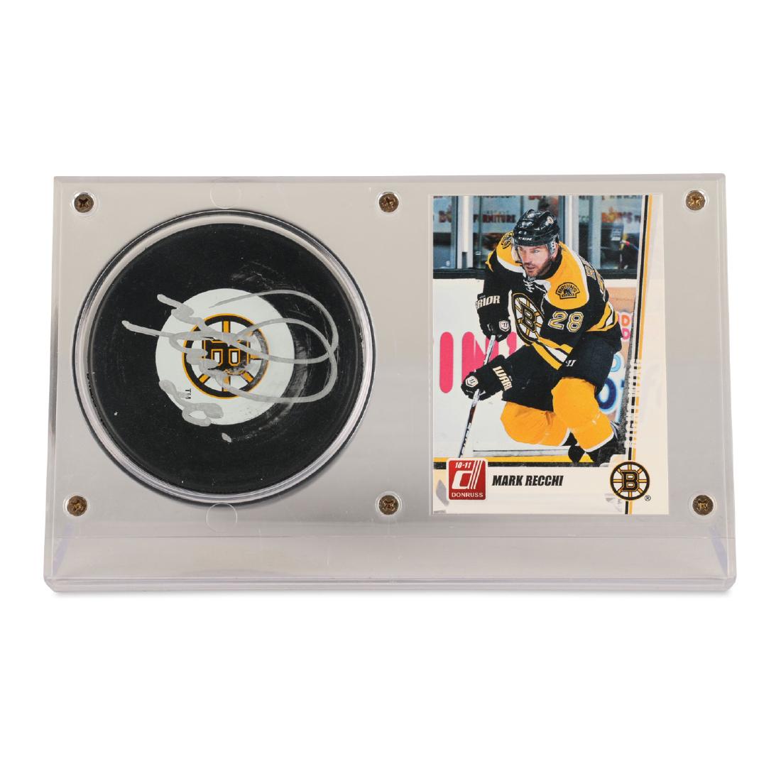 Mark Recchi Signed Hockey Puck and Card (1 of 4)