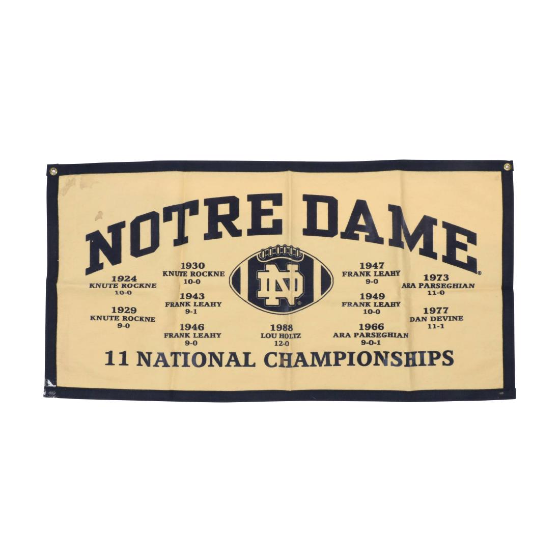 Notre Dame Pennant: 11 National Championships