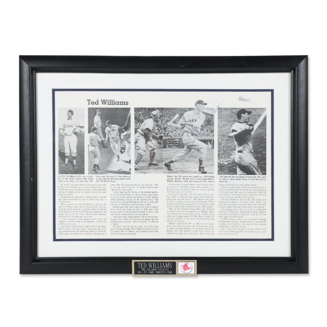 Ted Williams Signed Red Sox Picture (1 of 9)