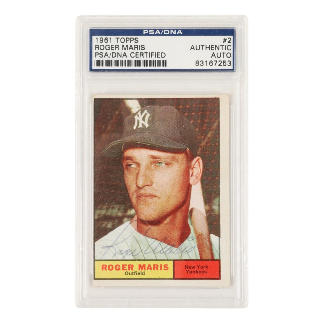 Roger Maris Signed Baseball Card (1 of 2)