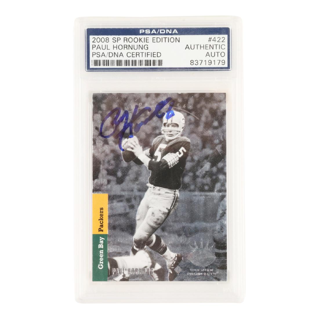 Paul Hornung Signed Football Card (1 of 2)