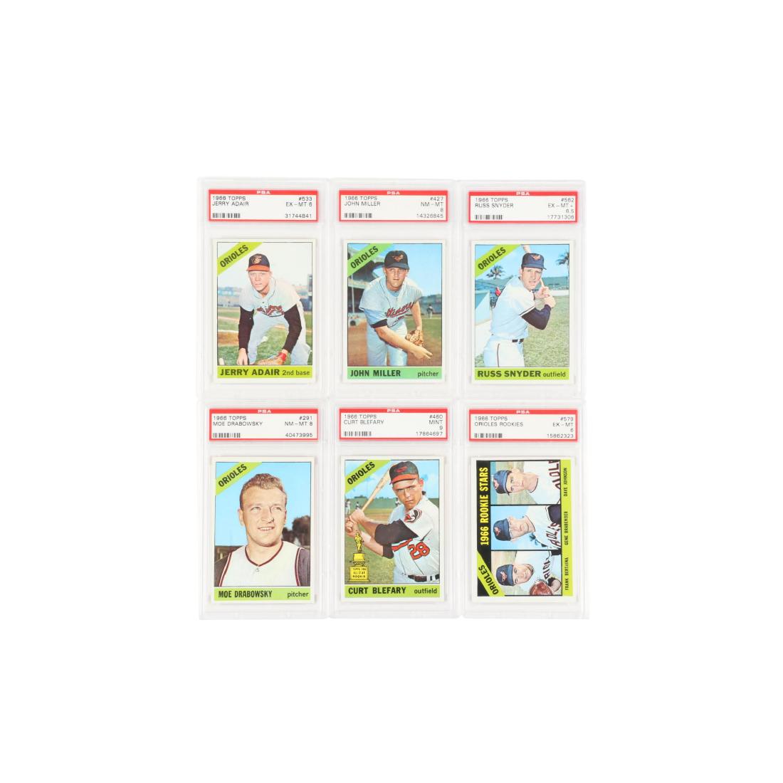 6 x 1966 Topps Graded Baseball Cards (1 of 7)