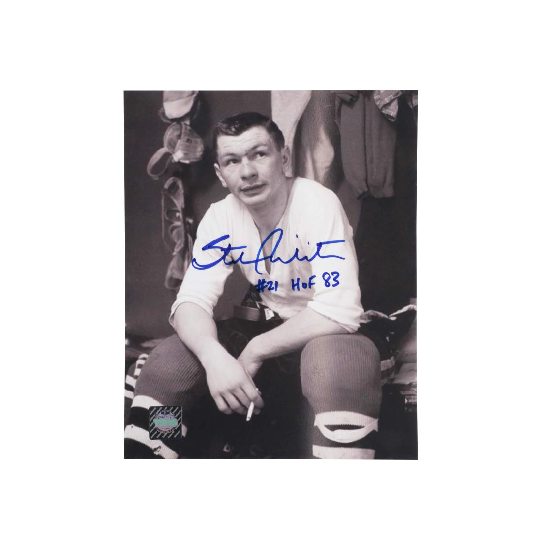 Stan Mikita Signed Blackhawks Picture: w/COA. TSHS HOF 1983 8" x 10"