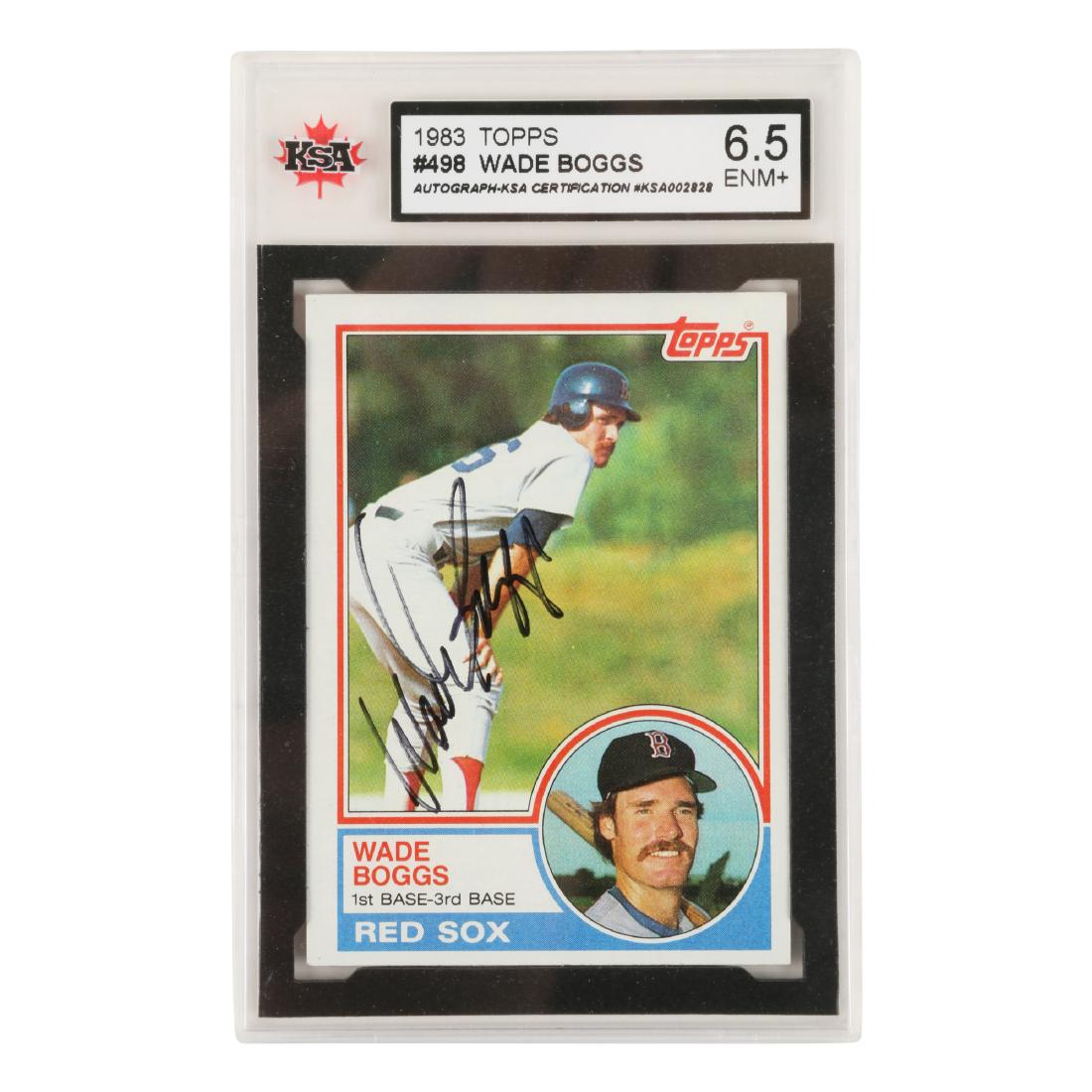 Wade Boggs Signed Red Sox Card (1 of 3)