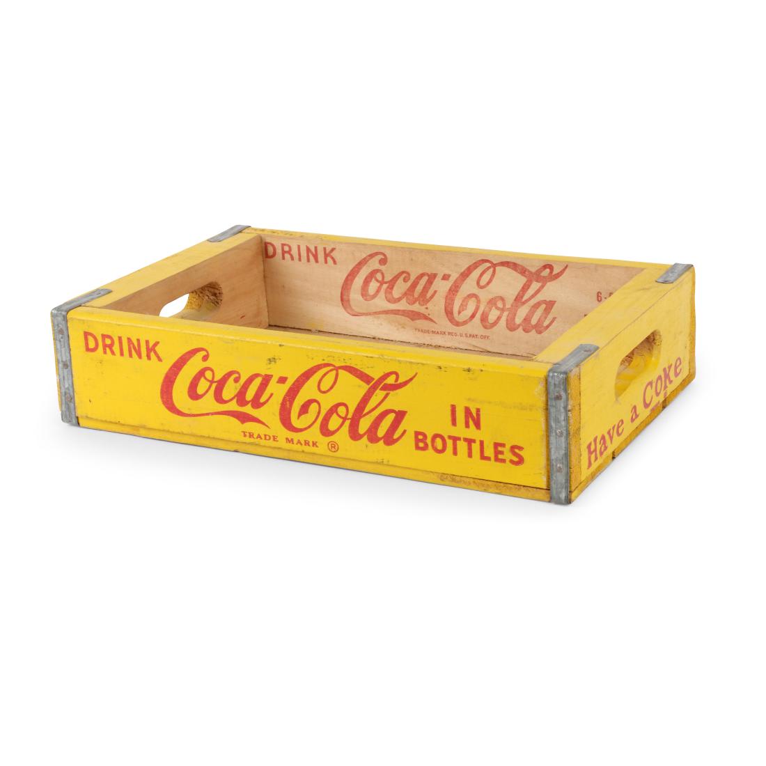 Coca-Cola Wood Bottle Crate: American. 11.75" x 18.25" x 4". Excellent. Complete. 50-75
