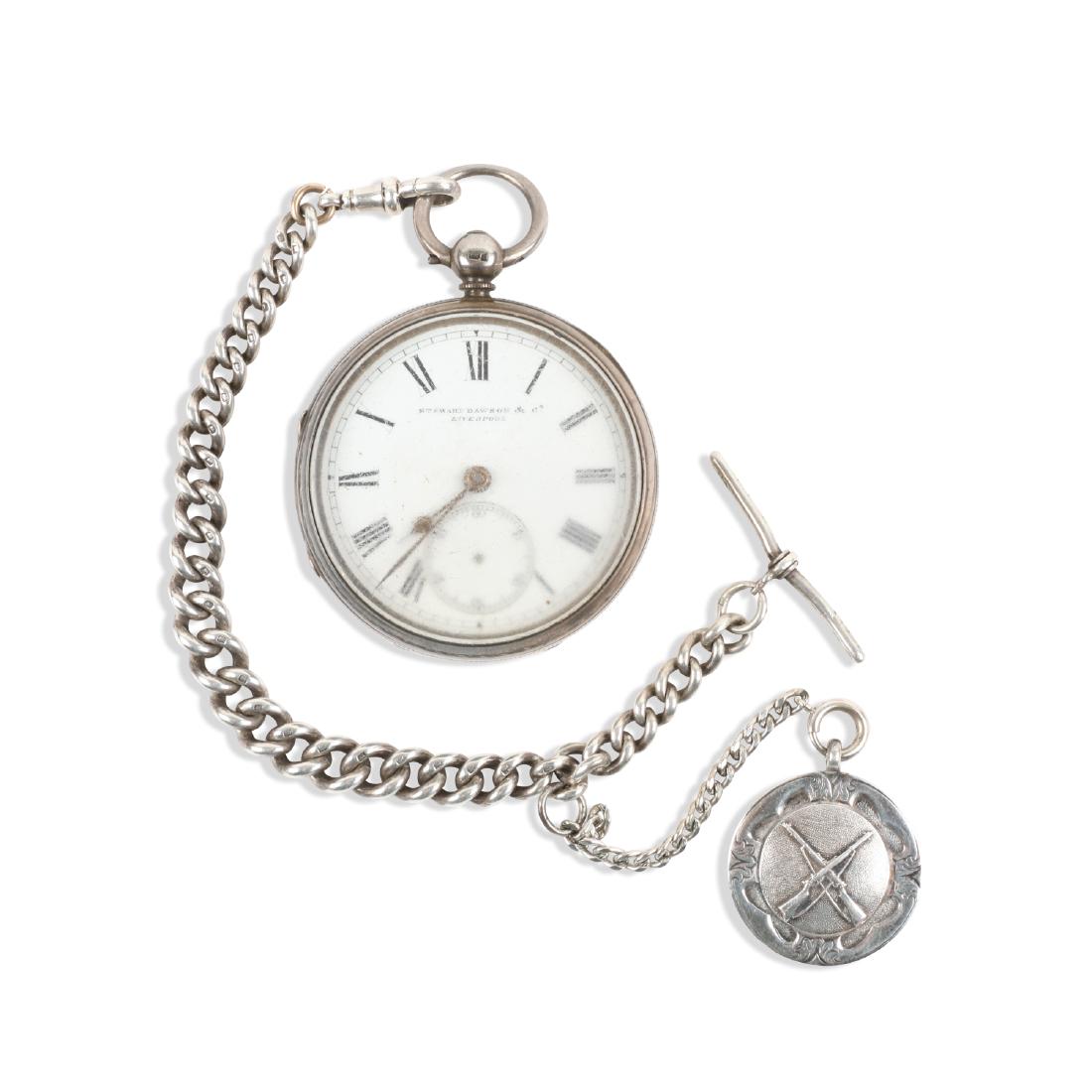 Stewart Dawson, Liverpool, Sterling Silver Pocket Watch (1 of 13)