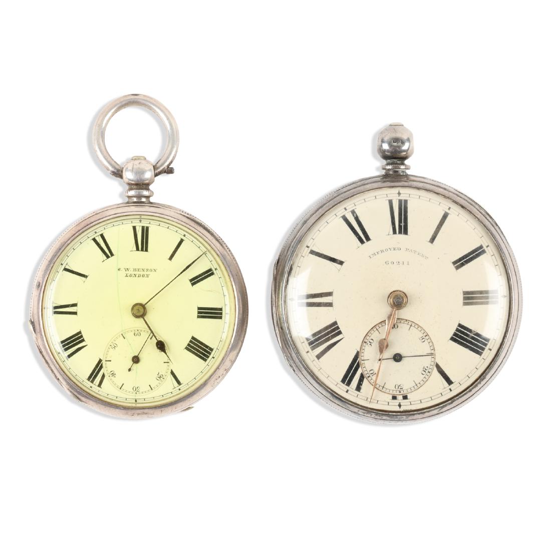 English, Sterling Silver Pocket Watches (1 of 11)