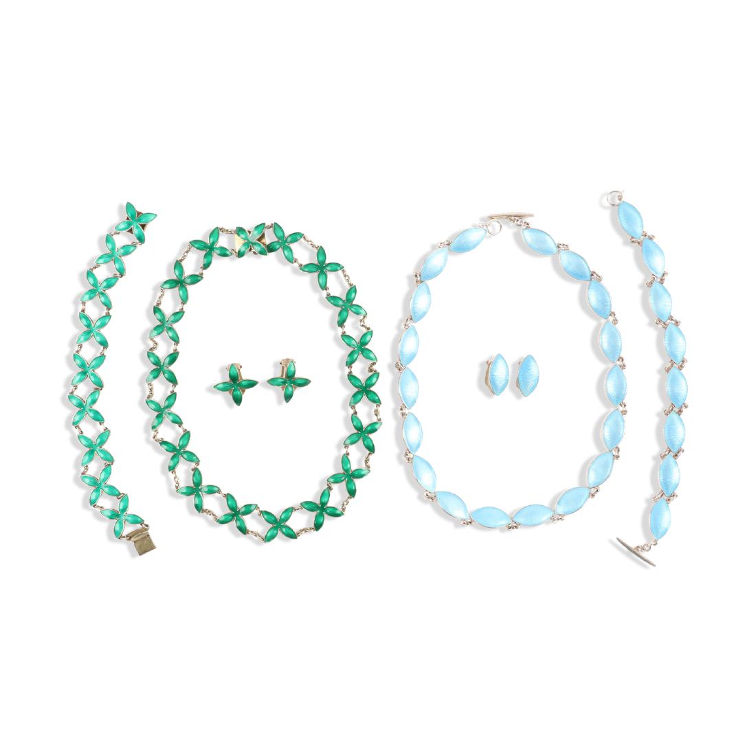 Assorted Enameled Sterling Silver Accessory Sets (1 of 9)