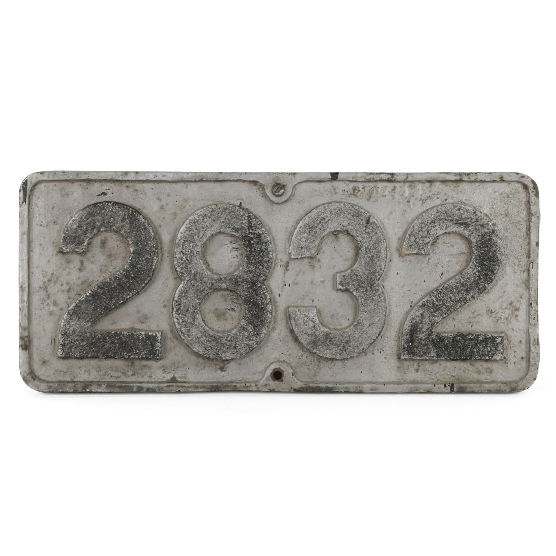 Cast Number Plate