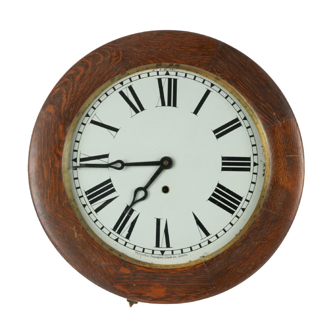 Pequegnat "Toronto" Oak Wall Clock (1 of 10)