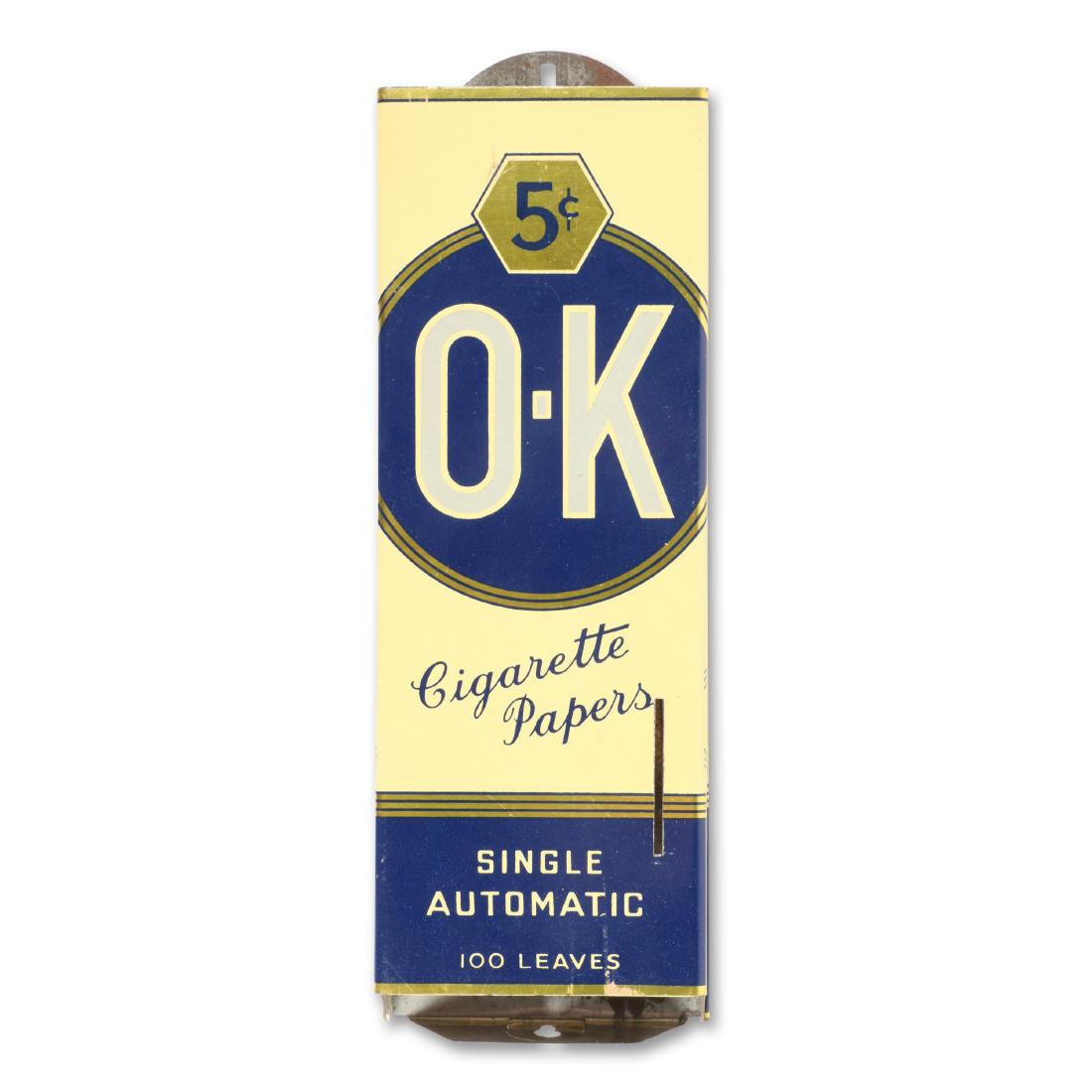O-K Cigarette Paper Tin Litho Dispenser (1 of 6)
