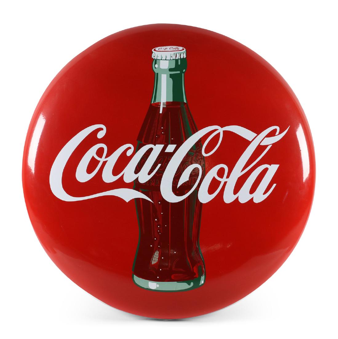 Coca-Cola Porcelain "Button" Sign (1 of 10)