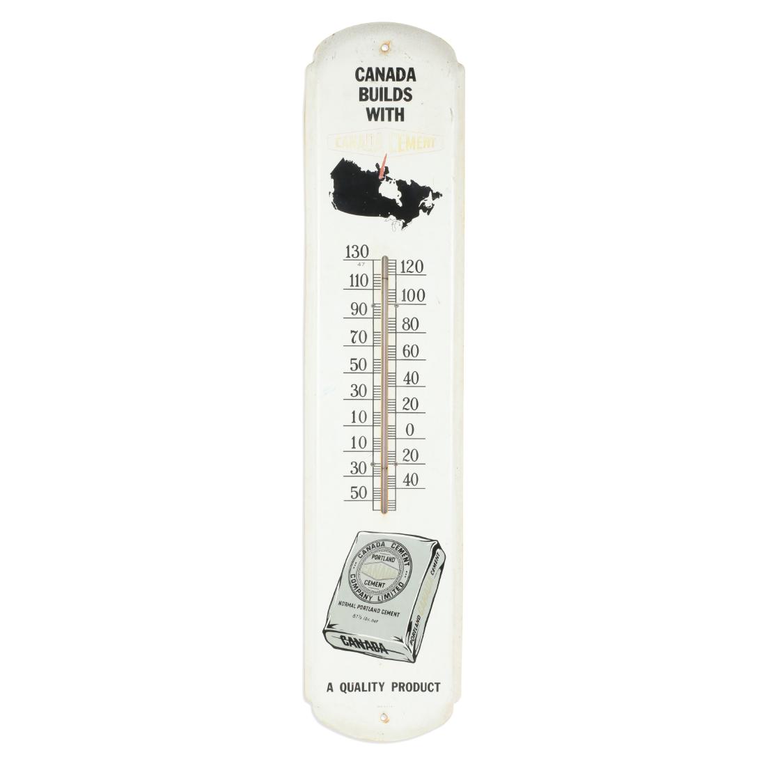 Canada Cement Tin Litho Thermometer (1 of 7)