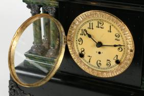 Pequegnat “Black Grecian” Shelf Clock