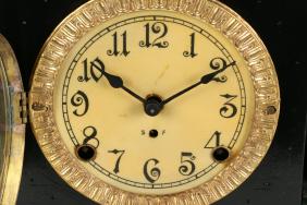 Pequegnat “Black Grecian” Shelf Clock