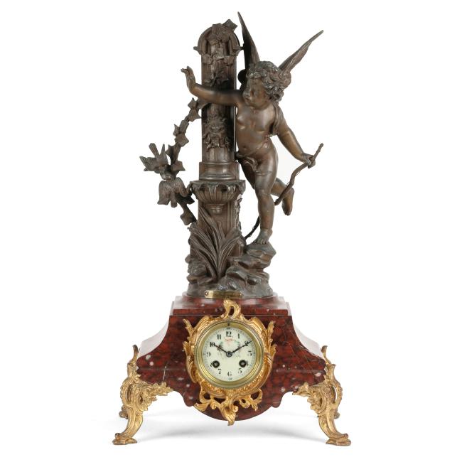 Figural Marble French Clock