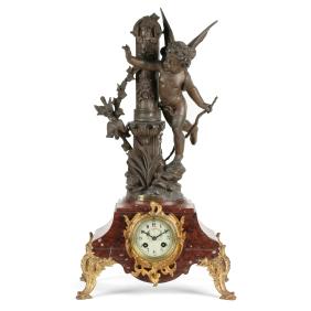 Figural Marble French Clock
