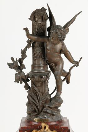 Figural Marble French Clock