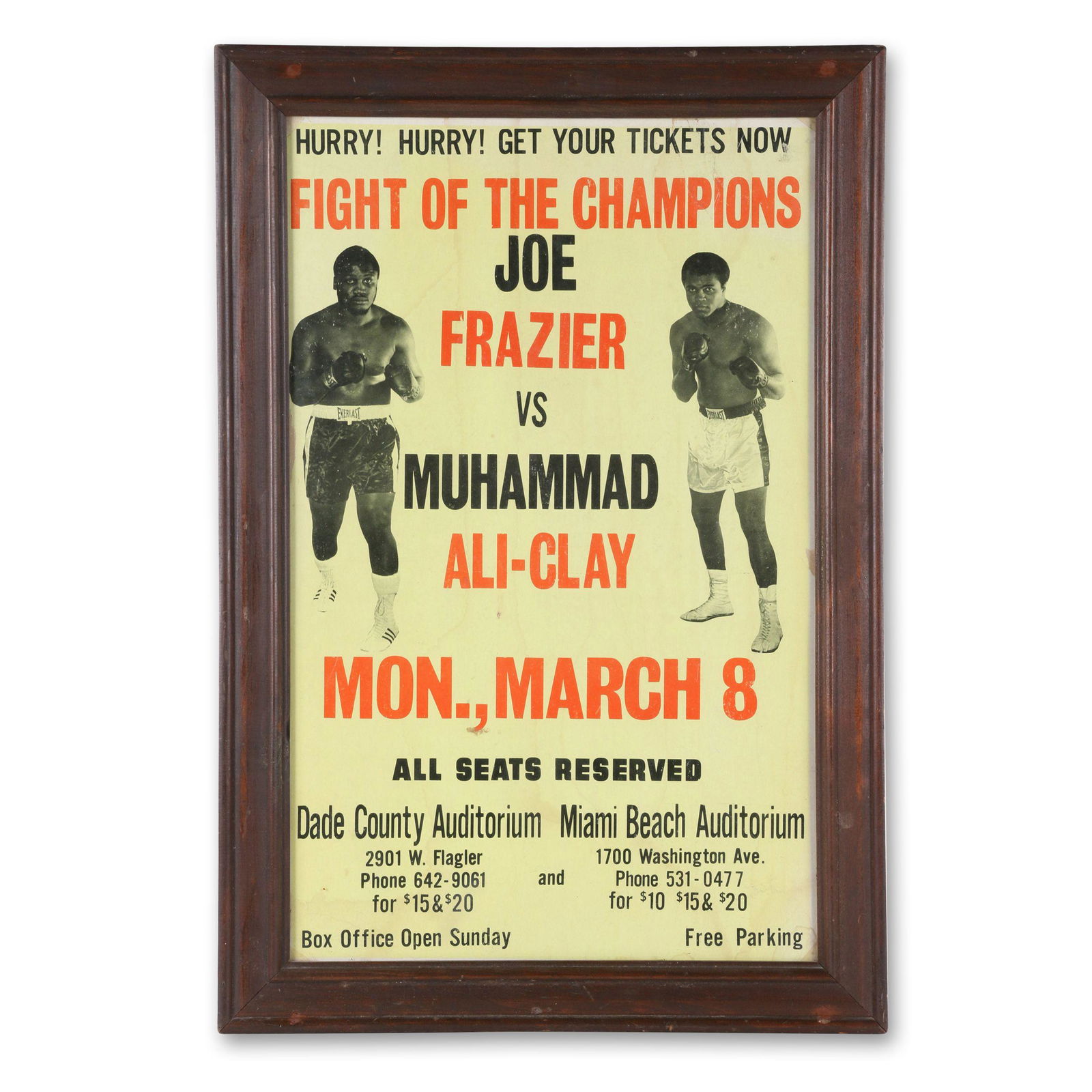 Joe Frazier vs. Muhammad Ali Fight Poster (1 of 7)