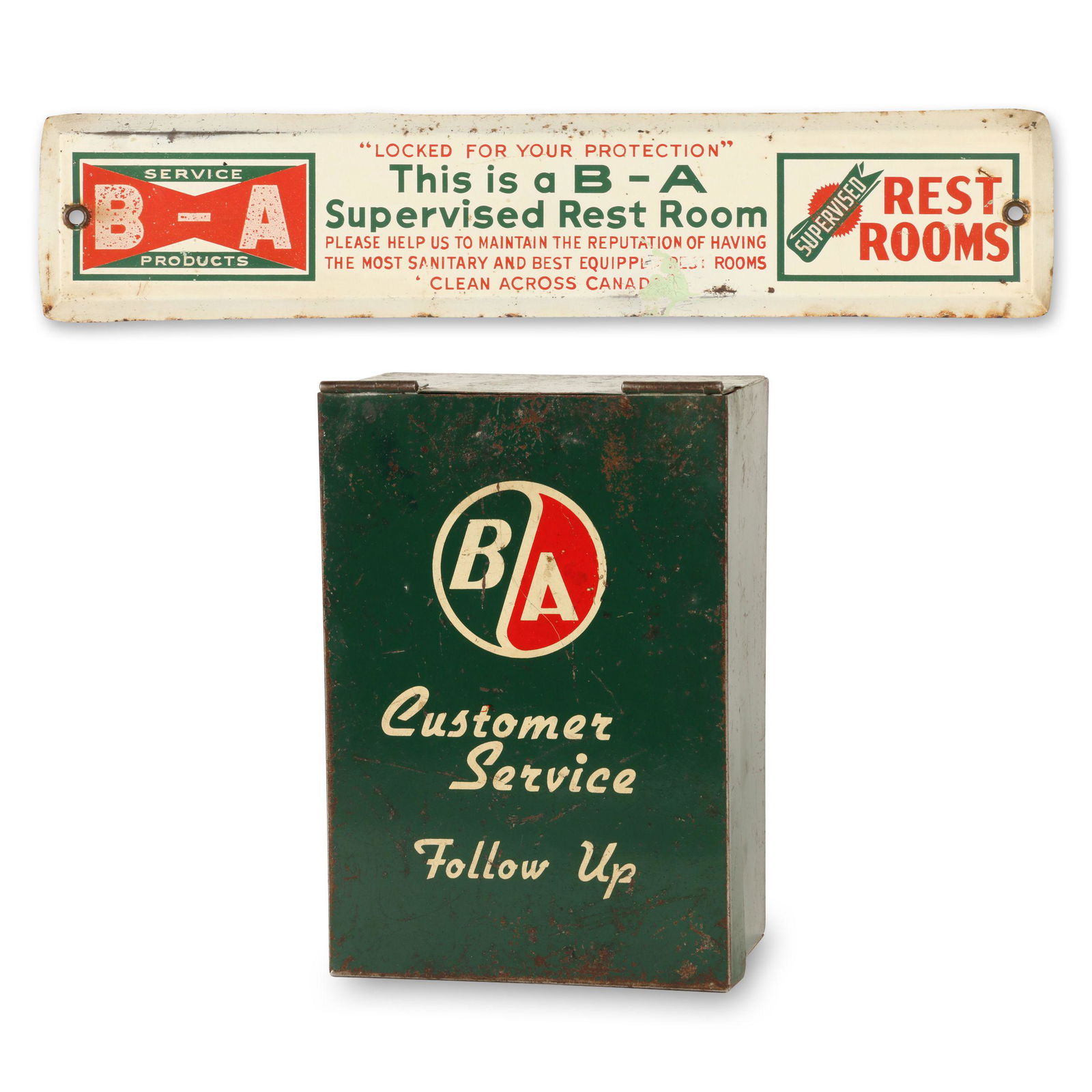 British American Rest Room Sign & Customer Service Box (1 of 12)