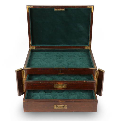 Oak Pocket Watch Storage Case