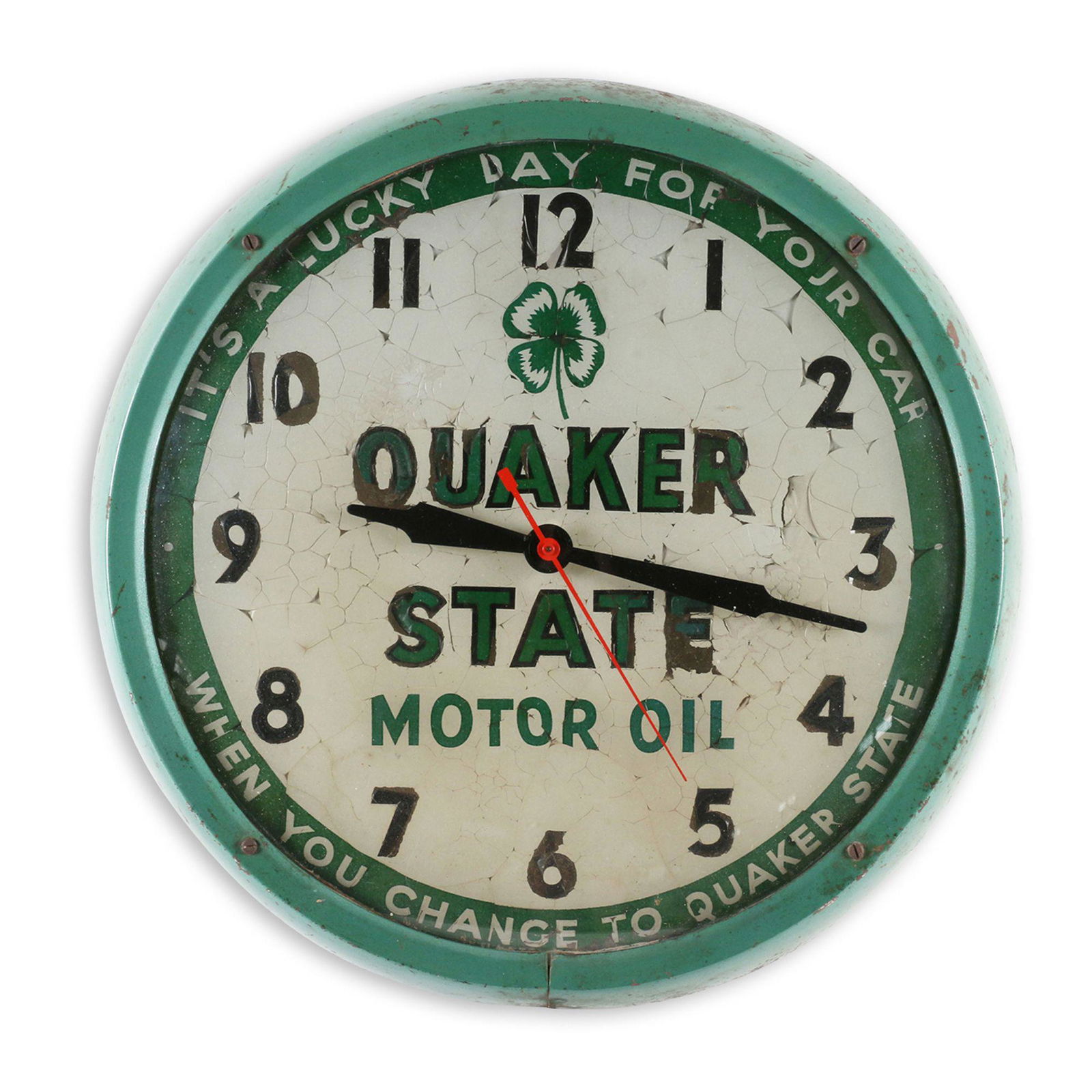 Quaker State Motor Oil Backlit Clock Sep 14, 2019 Miller & Miller