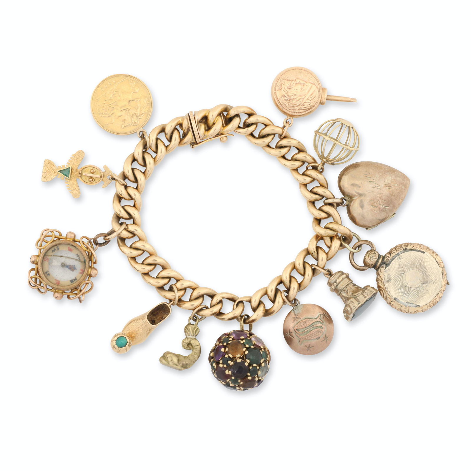 18K Gold Victorian Charm Bracelet (1 of 7)