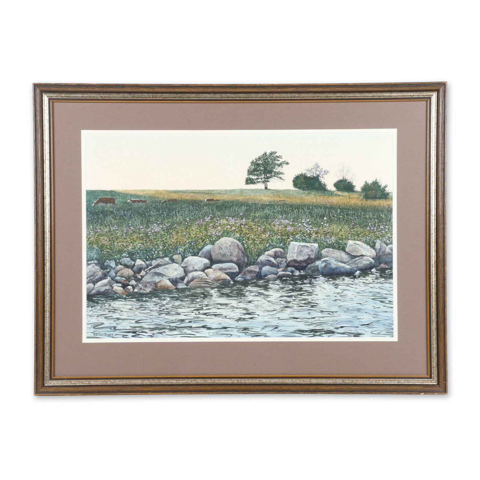 Watercolour by Brian Jones: Canadian. Jones, Brian (1950-2008). Watercolour. Signed lower left. Sight 19.5" x 13". Don Pero Collection. $1000/1500.