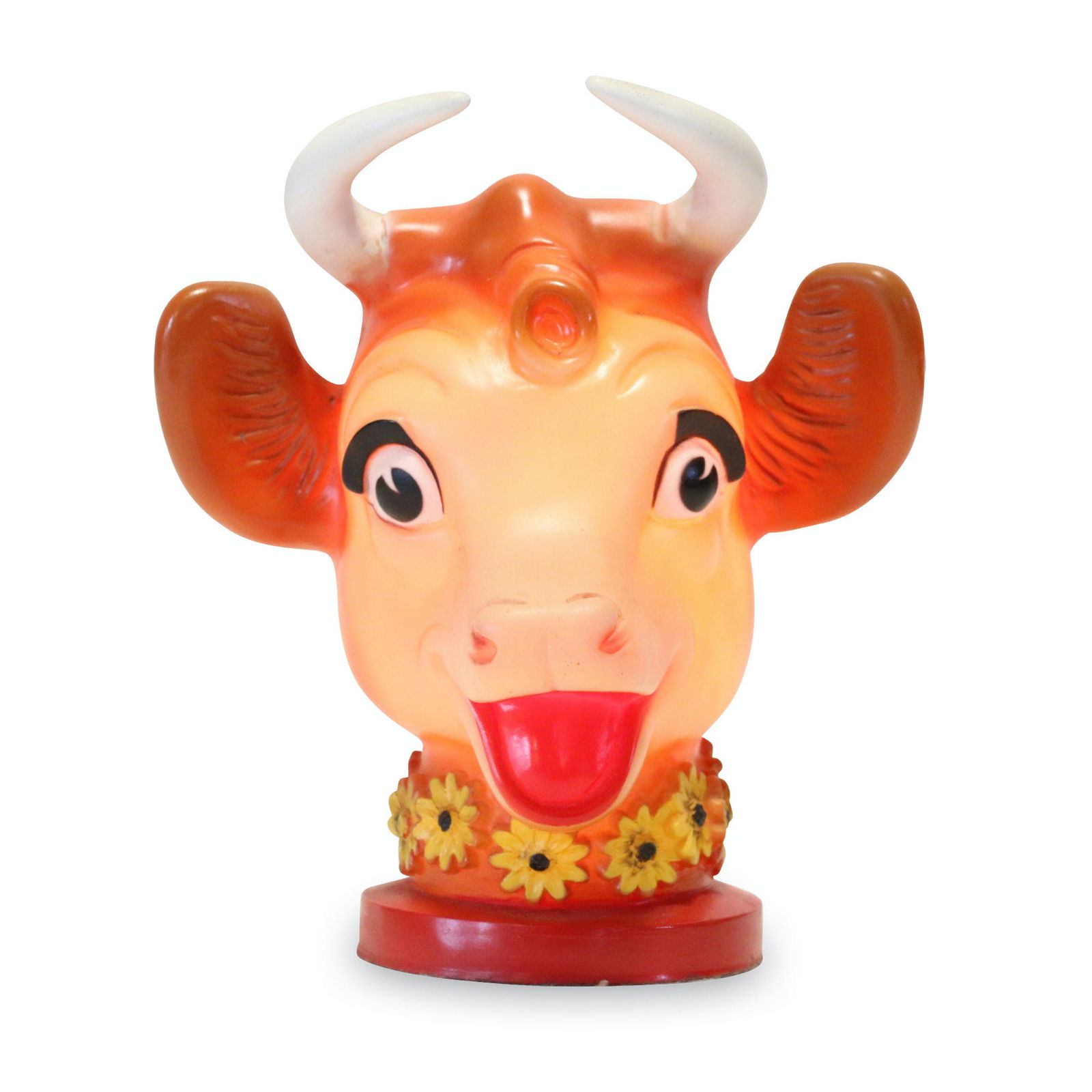 Borden's Dairy Elsie Cow Lamp: Canadian. 1950s. Rare. Retains partial label. 9.5" high. Illuminates. $200/300