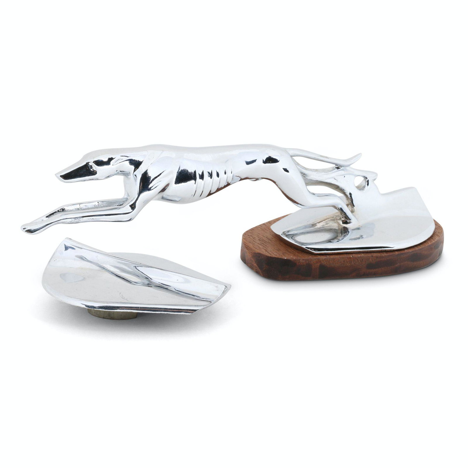 1933 Ford Rad Cap & Hood Ornament: Two (2). American. 1933. 3.75" to 9" (l). Ornament is a recast. $200/300