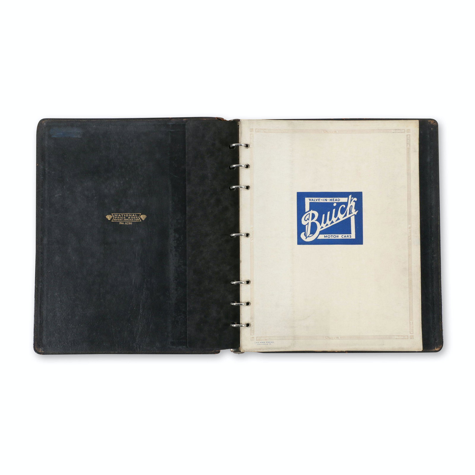 1916 Buick Dealer Sales Book: American. 1916. 11.25" x 9.5". Rare. Complete. Moderate wear to spine. $200/300