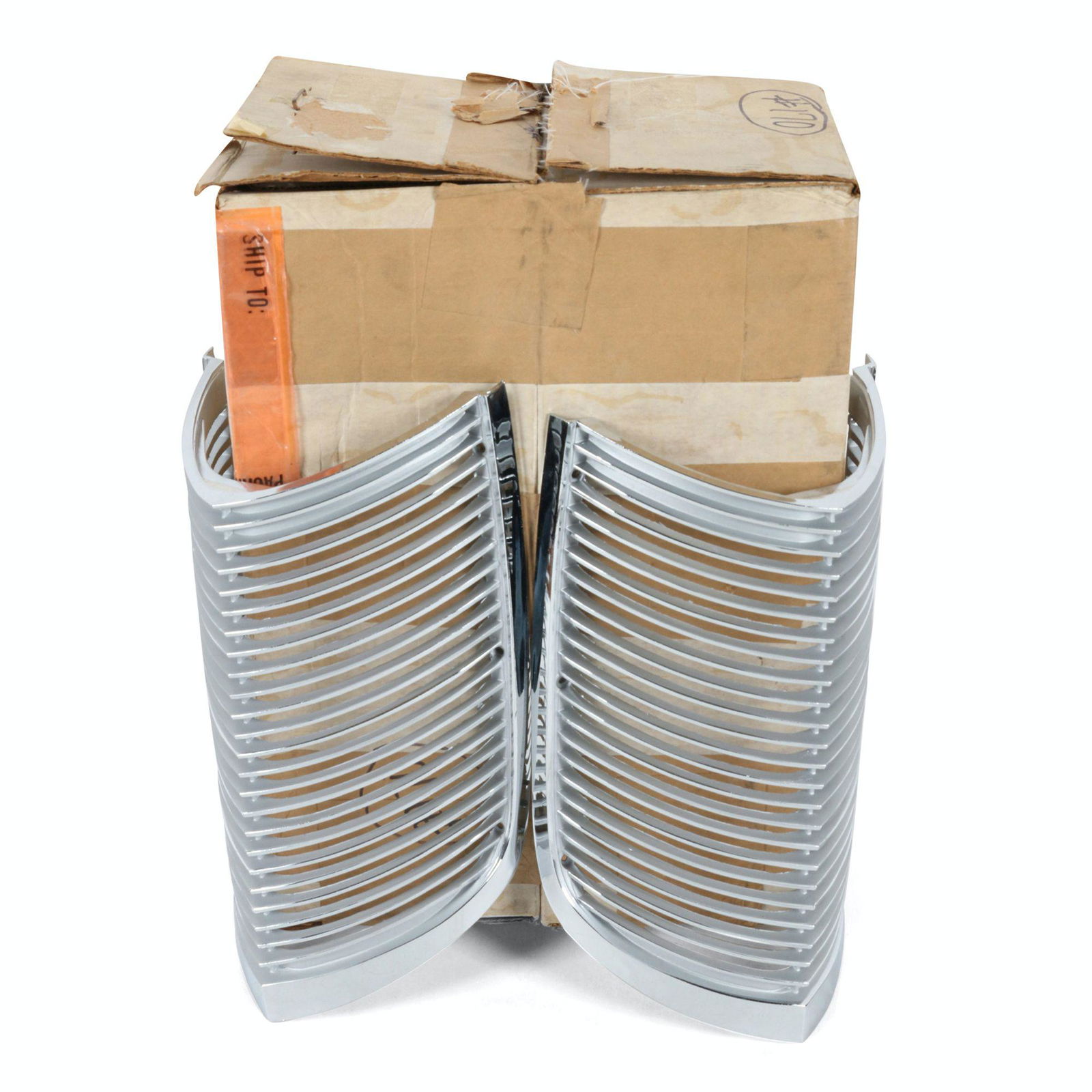 1963-64 Buick Riviera Park Light Grilles: American. 1960s. Part # 5954200. Marked with part number to rear casting. 12" x 8" x 4 each. New old stock in original boxes. $400/600