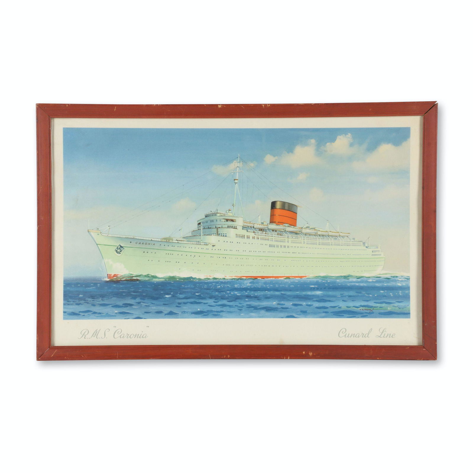 Cunard Line R.M.S "Caronia" Lithograph (1 of 6)