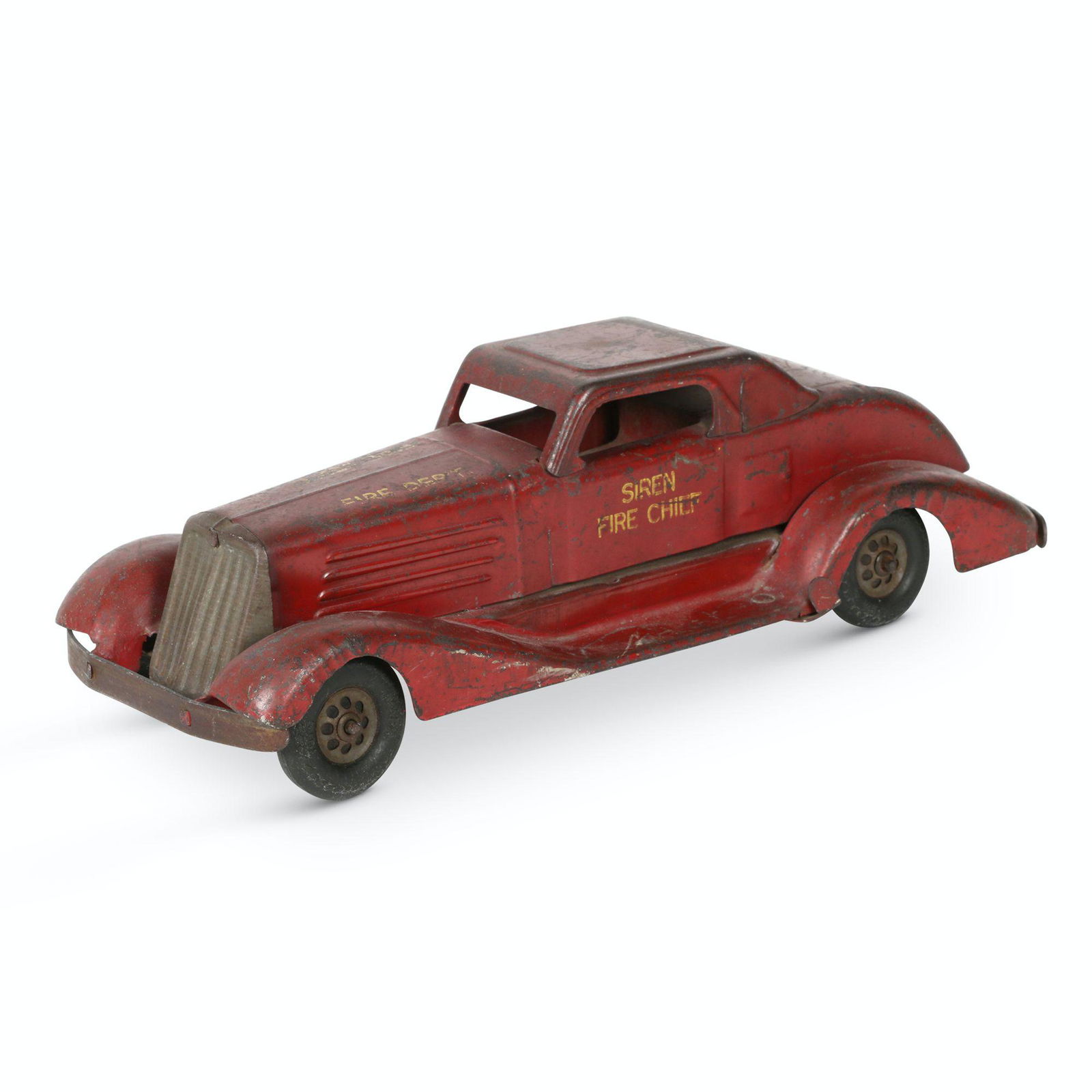 Marx Siren Fire Chief Pressed Steel Coupe Toy (1 of 9)
