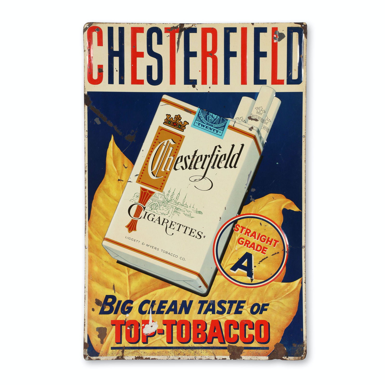 Chesterfield Cigarettes Tin Litho Sign (1 of 4)