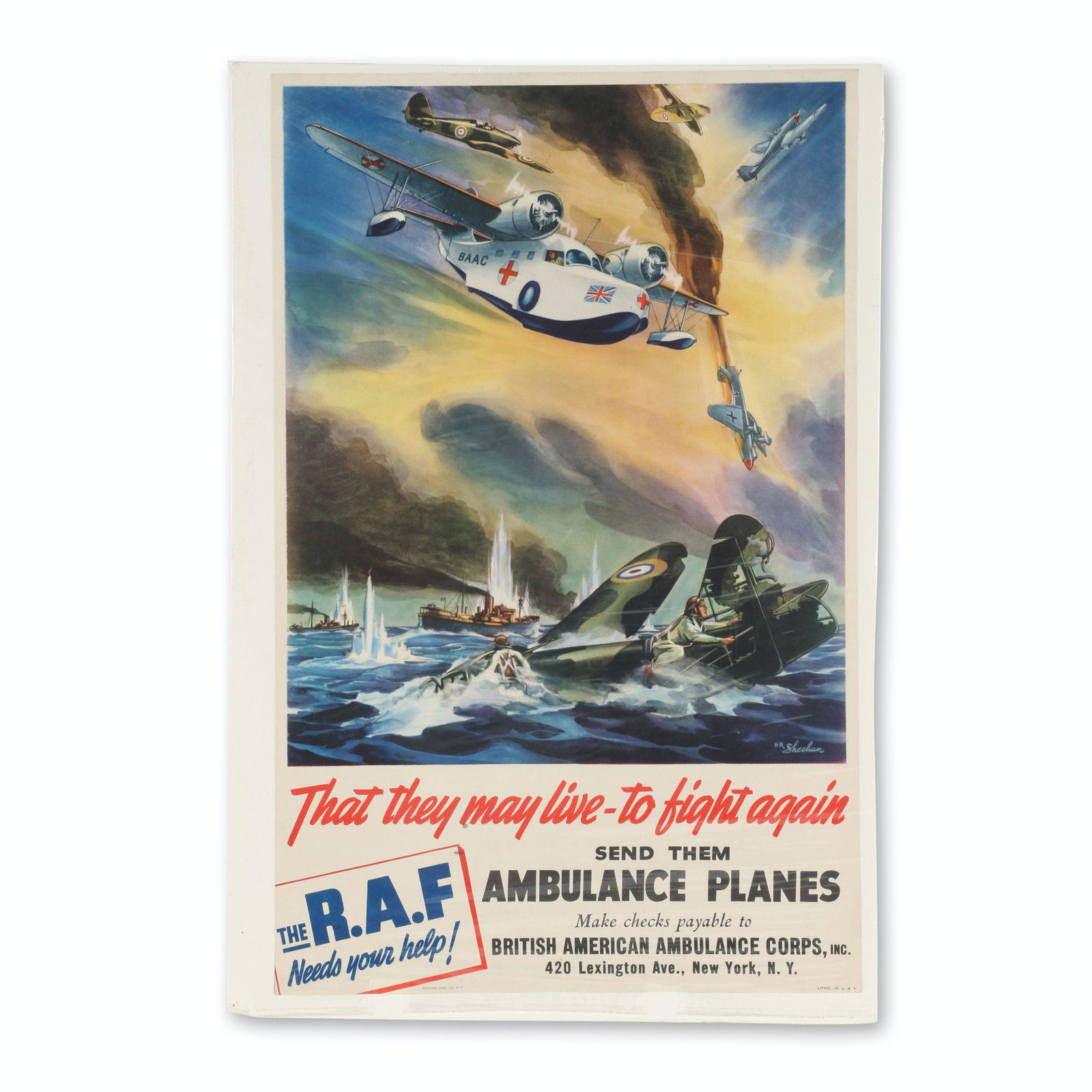 WWII-Era RAF Lithograph Poster (1 of 3)