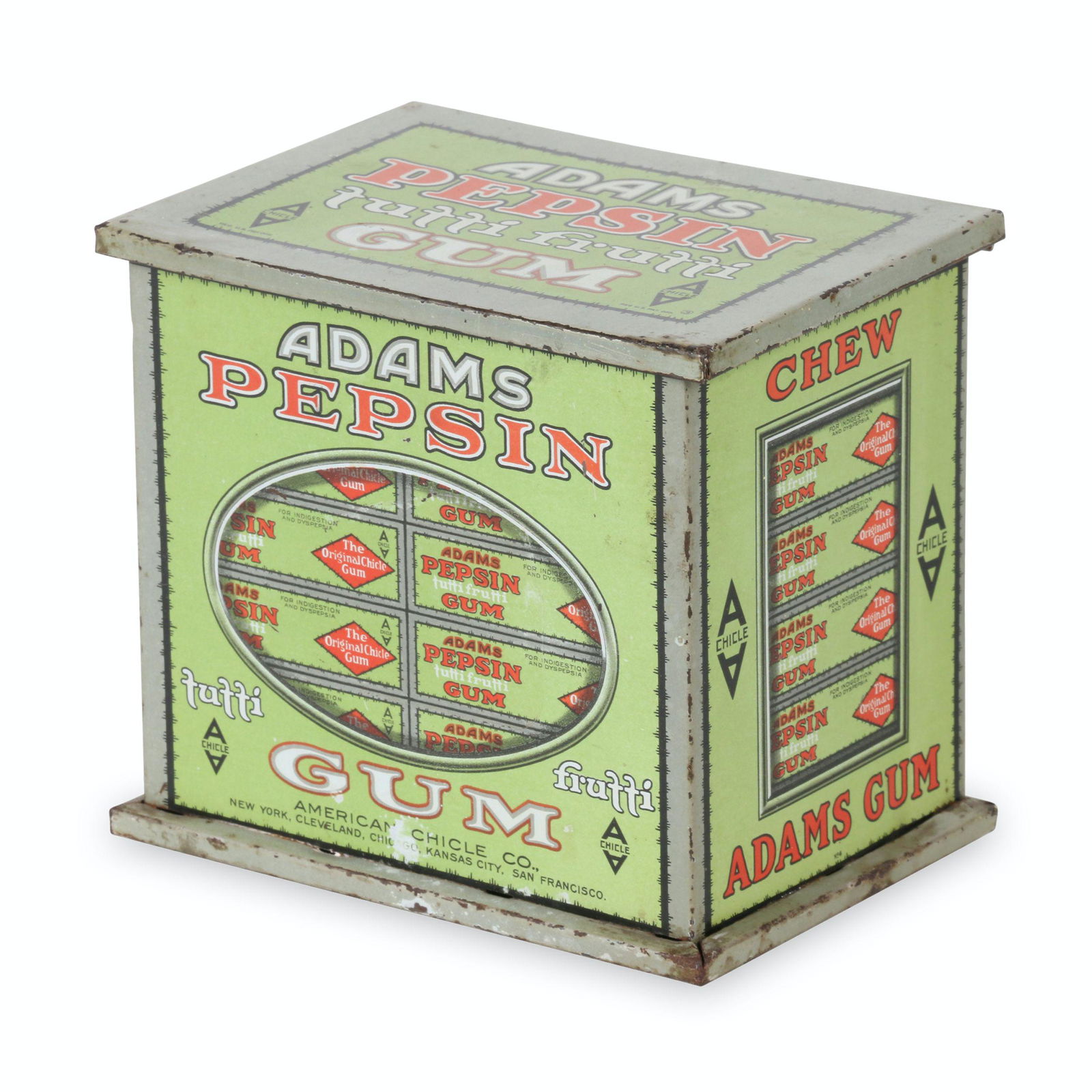 Adams Pepsin Gum Tin Litho Canister (1 of 9)