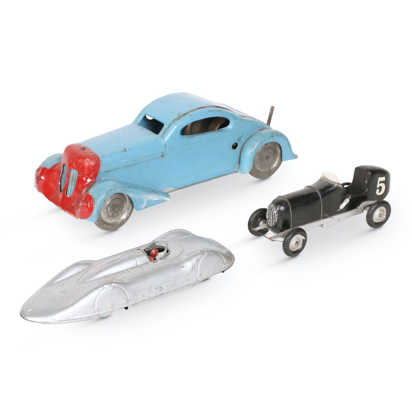 Unusual Tin Litho & Wood Car Toys (1 of 9)