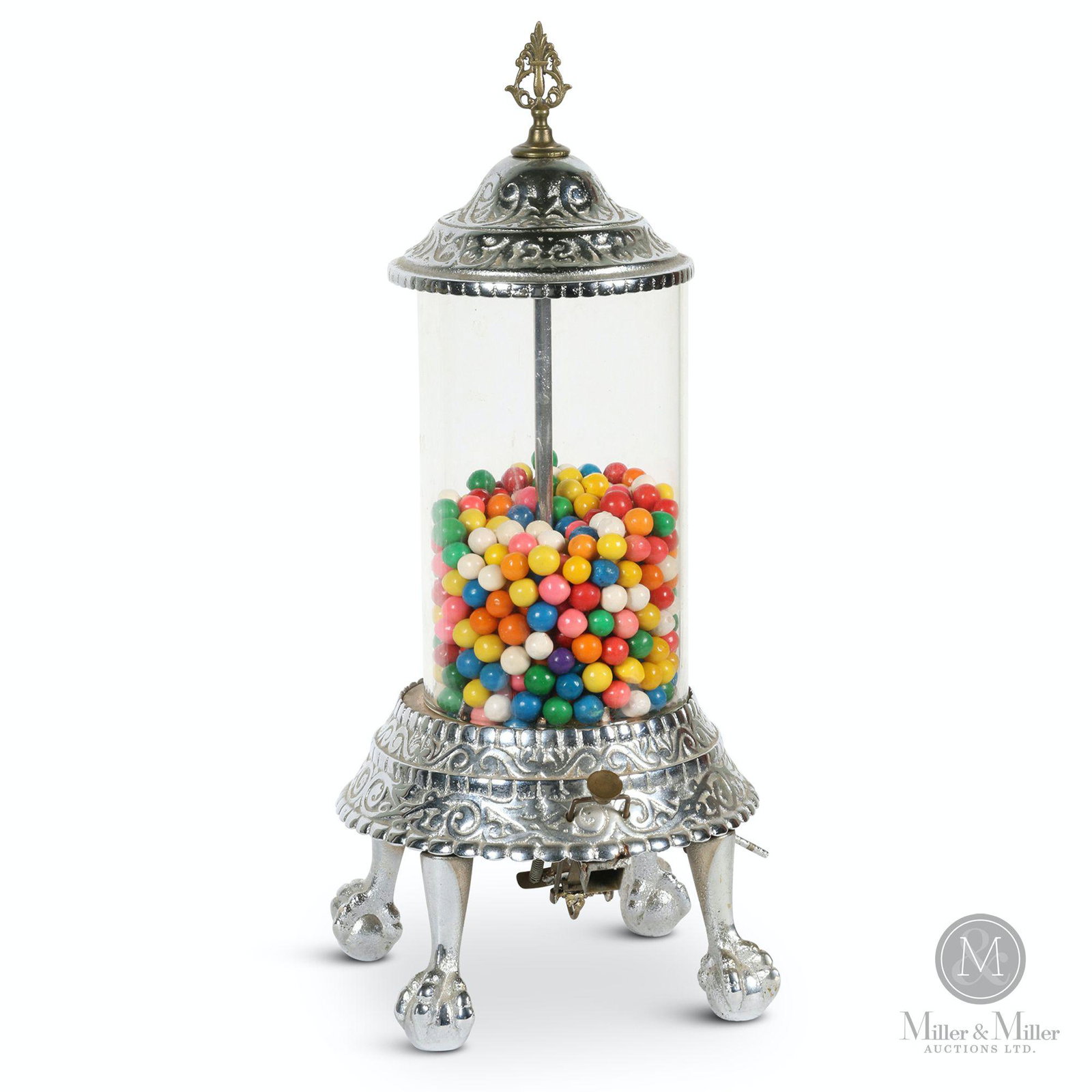 Early Gumball Dispenser: American. 1920s. 9 x 9 x 20" (h). Jack Winkler collection.