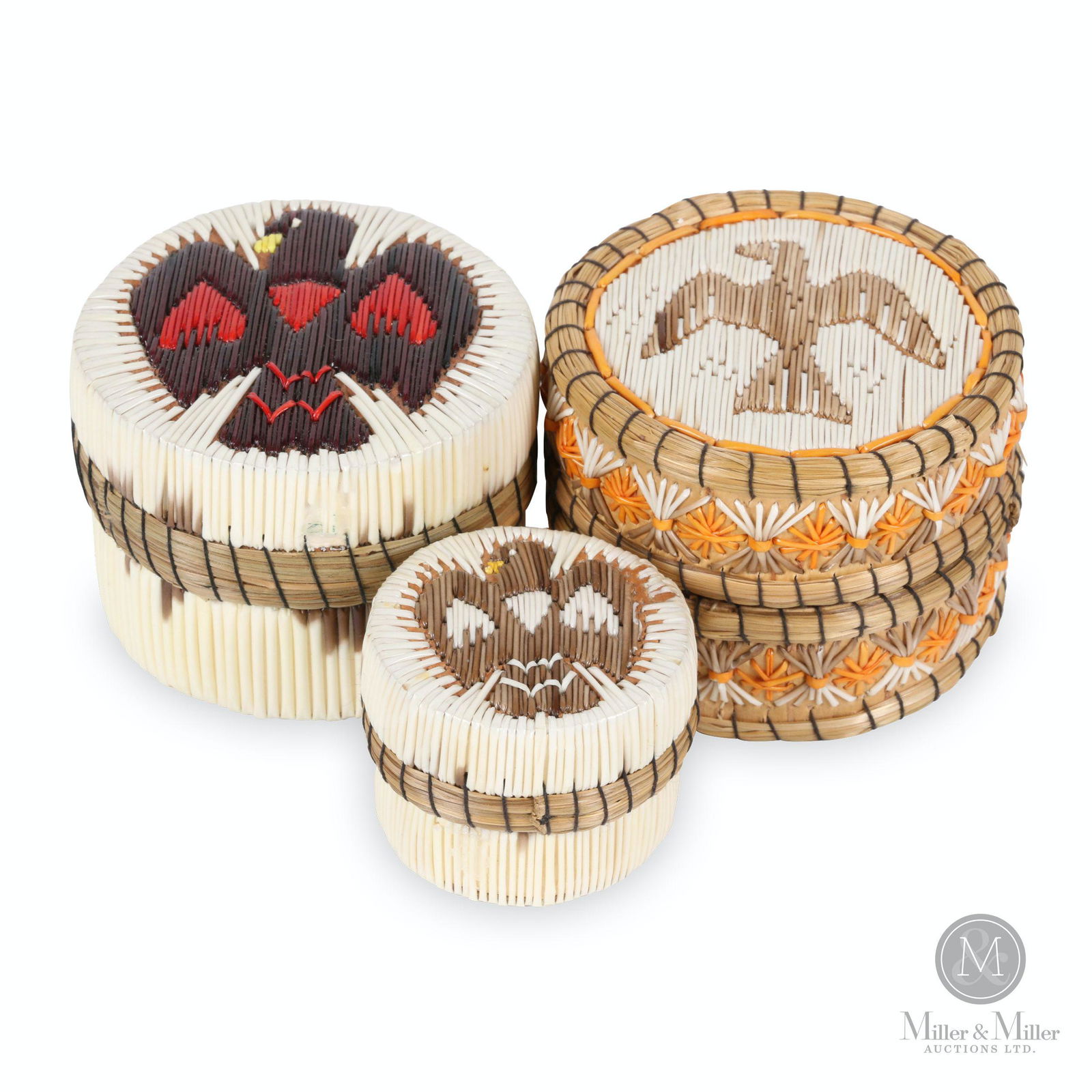 Eagle Pattern Porcupine Quill Boxes (1 of 8)